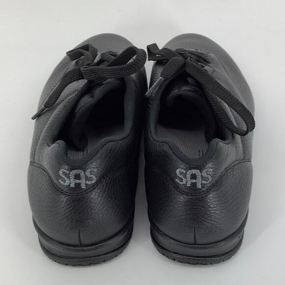 SAS Size 7WW Black Liberty Non Slip Lace Up Shoes Waterguard Leather P19-7 - Picture 7 of 11